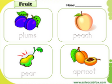 Fruits and Vegetables vocabulary