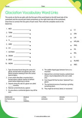 Glaciation Vocabulary 5